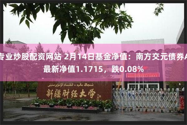 专业炒股配资网站 2月14日基金净值：南方交元债券A最新净值1.1715，跌0.08%