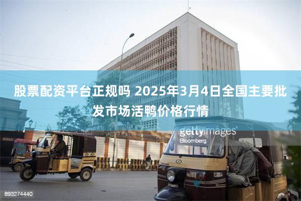 股票配资平台正规吗 2025年3月4日全国主要批发市场活鸭价格行情